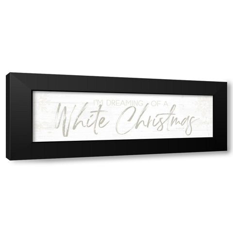 White Christmas Black Modern Wood Framed Art Print with Double Matting by Pugh, Jennifer