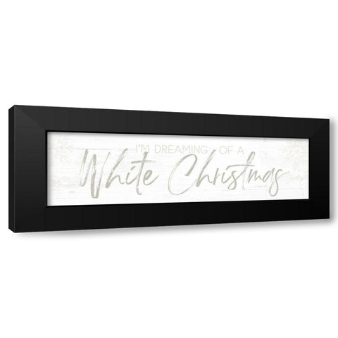 White Christmas Black Modern Wood Framed Art Print by Pugh, Jennifer