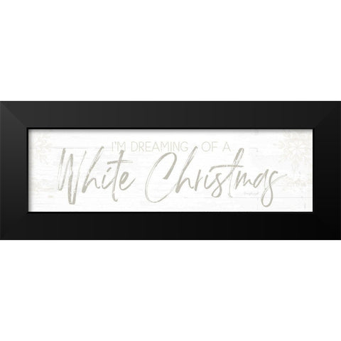 White Christmas Black Modern Wood Framed Art Print by Pugh, Jennifer