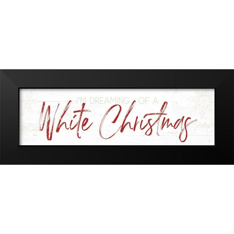 White Christmas - Red Black Modern Wood Framed Art Print by Pugh, Jennifer