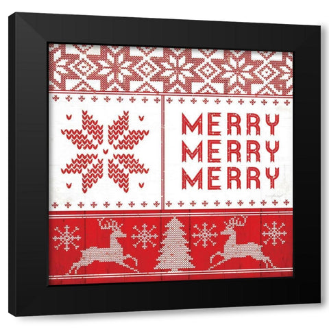 Nordic Christmas I Black Modern Wood Framed Art Print with Double Matting by Pugh, Jennifer