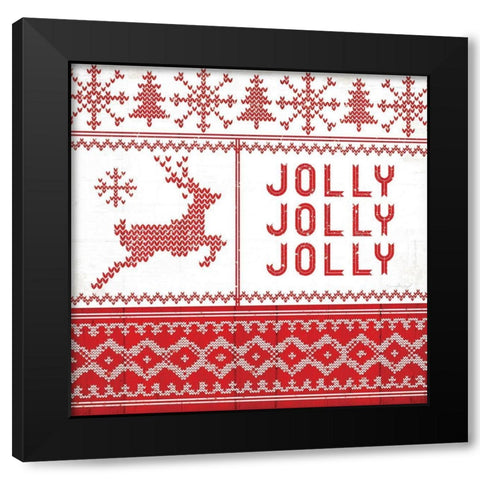 Nordic Christmas IV Black Modern Wood Framed Art Print with Double Matting by Pugh, Jennifer