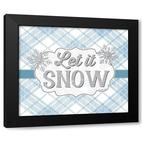 Let It Snow Black Modern Wood Framed Art Print with Double Matting by Pugh, Jennifer