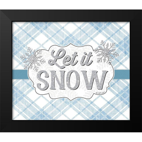 Let It Snow Black Modern Wood Framed Art Print by Pugh, Jennifer