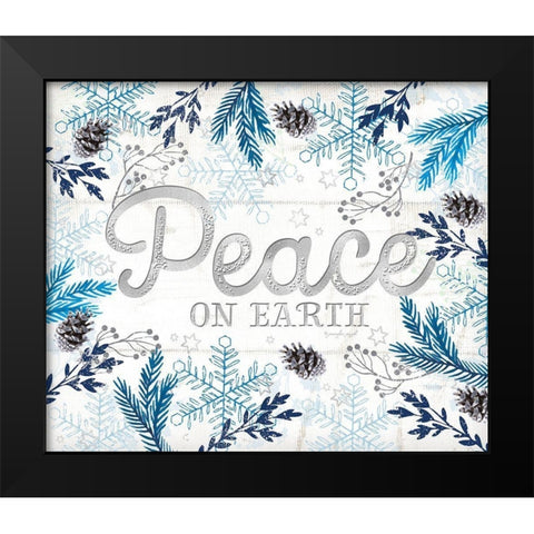 Peace Black Modern Wood Framed Art Print by Pugh, Jennifer