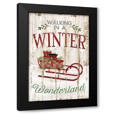 Winter Wonderland Black Modern Wood Framed Art Print with Double Matting by Pugh, Jennifer