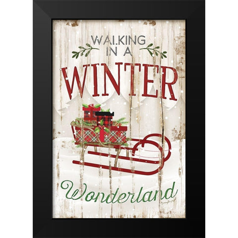 Winter Wonderland Black Modern Wood Framed Art Print by Pugh, Jennifer