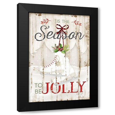 Tis the Season Black Modern Wood Framed Art Print with Double Matting by Pugh, Jennifer