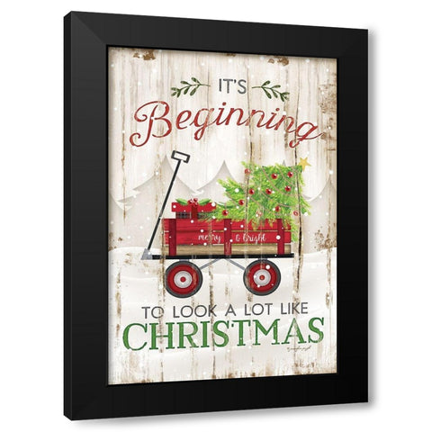 Its Beginning to Look A Lot Like Black Modern Wood Framed Art Print by Pugh, Jennifer