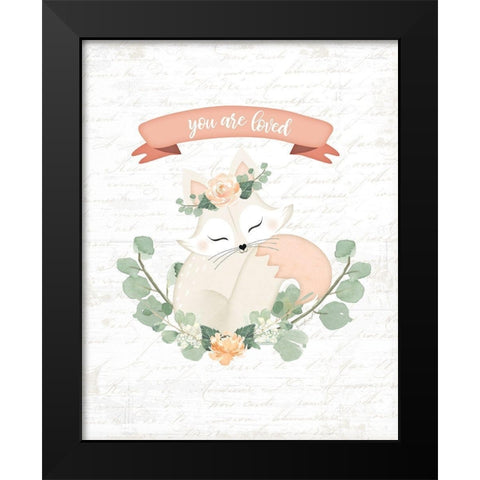 Sweet Little Fox Black Modern Wood Framed Art Print by Pugh, Jennifer