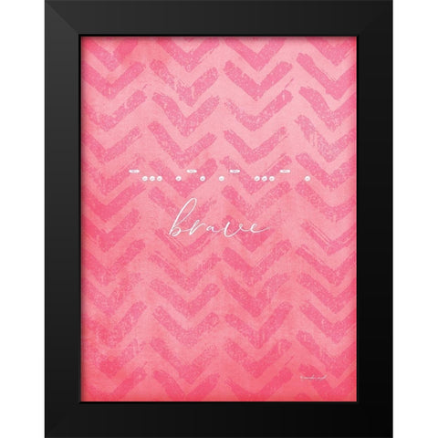 Brave Black Modern Wood Framed Art Print by Pugh, Jennifer