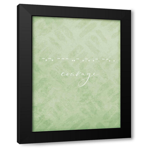 Courage Black Modern Wood Framed Art Print by Pugh, Jennifer