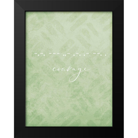 Courage Black Modern Wood Framed Art Print by Pugh, Jennifer