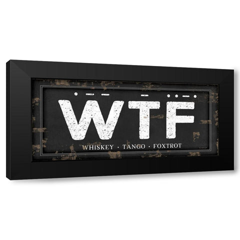 WTF Black Modern Wood Framed Art Print with Double Matting by Pugh, Jennifer