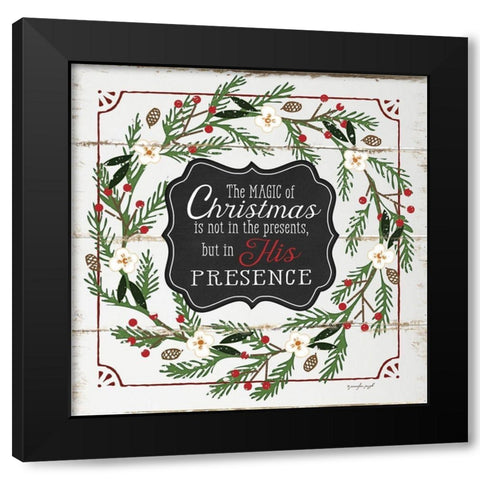 The Magic of Christmas Black Modern Wood Framed Art Print with Double Matting by Pugh, Jennifer