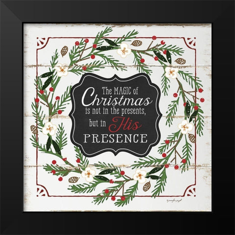 The Magic of Christmas Black Modern Wood Framed Art Print by Pugh, Jennifer