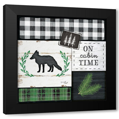 On Cabin Time Black Modern Wood Framed Art Print with Double Matting by Pugh, Jennifer