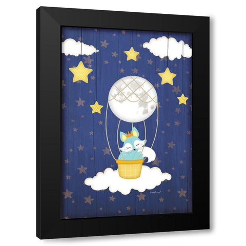 I Love You to the Moon Black Modern Wood Framed Art Print with Double Matting by Pugh, Jennifer