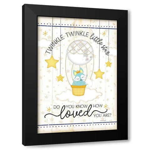 Twinkle Twinkle Black Modern Wood Framed Art Print with Double Matting by Pugh, Jennifer