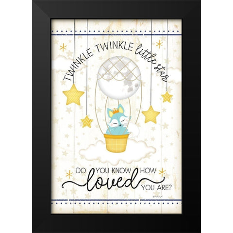 Twinkle Twinkle Black Modern Wood Framed Art Print by Pugh, Jennifer