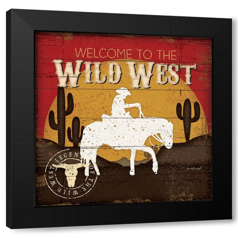 Welcome to the Wild West Black Modern Wood Framed Art Print by Pugh, Jennifer