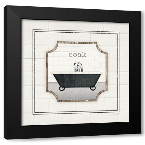 Soak Black Modern Wood Framed Art Print with Double Matting by Pugh, Jennifer