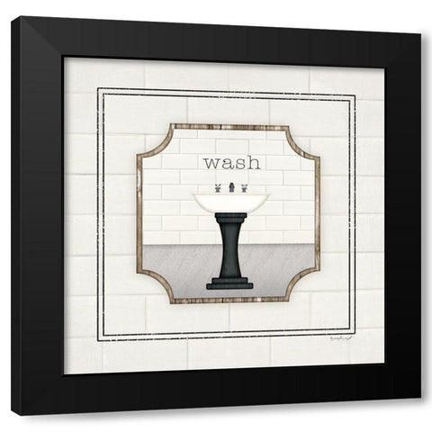 Wash Black Modern Wood Framed Art Print by Pugh, Jennifer