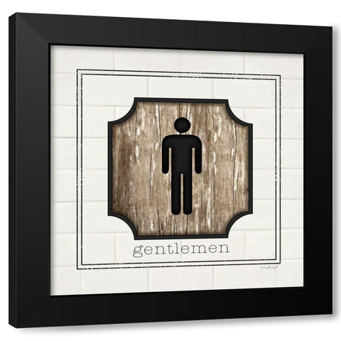 Gentlemen Black Modern Wood Framed Art Print with Double Matting by Pugh, Jennifer