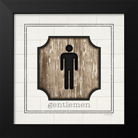 Gentlemen Black Modern Wood Framed Art Print by Pugh, Jennifer