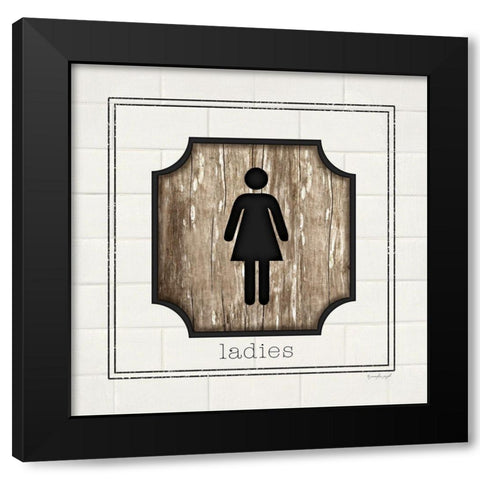 Ladies Black Modern Wood Framed Art Print with Double Matting by Pugh, Jennifer