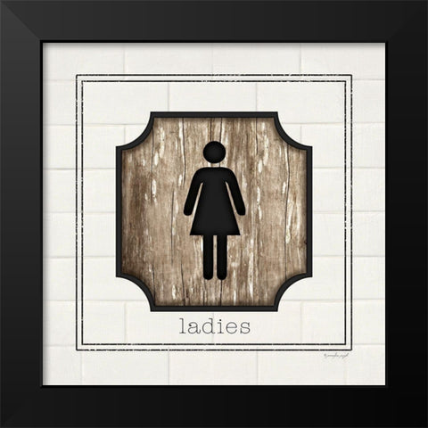 Ladies Black Modern Wood Framed Art Print by Pugh, Jennifer