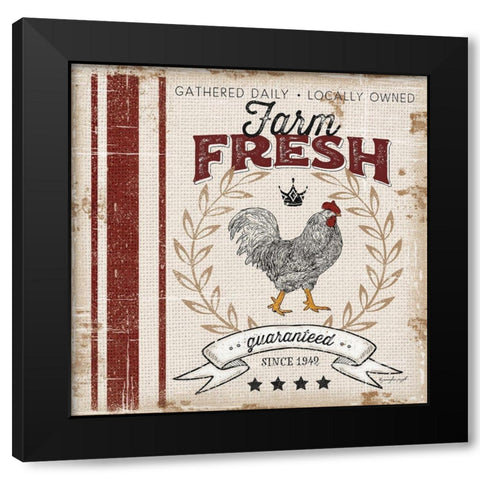 Farm Fresh Black Modern Wood Framed Art Print with Double Matting by Pugh, Jennifer