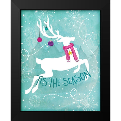 Tis the Season Black Modern Wood Framed Art Print by Pugh, Jennifer