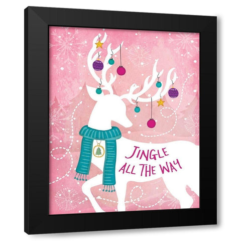 Jingle All the Way Black Modern Wood Framed Art Print with Double Matting by Pugh, Jennifer