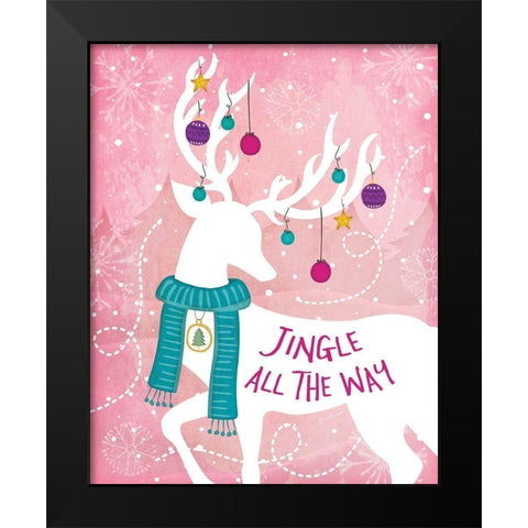 Jingle All the Way Black Modern Wood Framed Art Print by Pugh, Jennifer