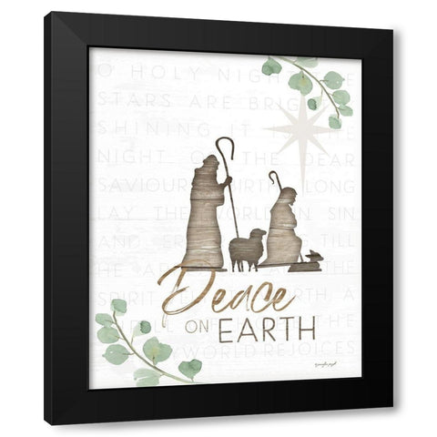 Peace on Earth Black Modern Wood Framed Art Print by Pugh, Jennifer