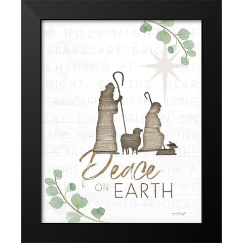 Peace on Earth Black Modern Wood Framed Art Print by Pugh, Jennifer