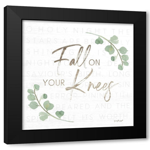 Fall on Your Knees Black Modern Wood Framed Art Print with Double Matting by Pugh, Jennifer