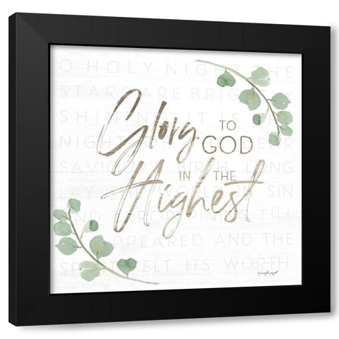 Glory to God Black Modern Wood Framed Art Print by Pugh, Jennifer