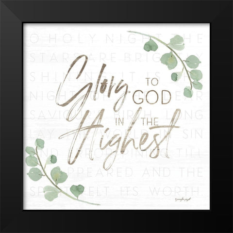 Glory to God Black Modern Wood Framed Art Print by Pugh, Jennifer