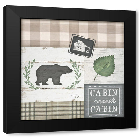 Cabin Sweet Cabin Black Modern Wood Framed Art Print with Double Matting by Pugh, Jennifer