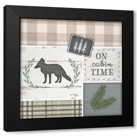 On Cabin Time Black Modern Wood Framed Art Print with Double Matting by Pugh, Jennifer