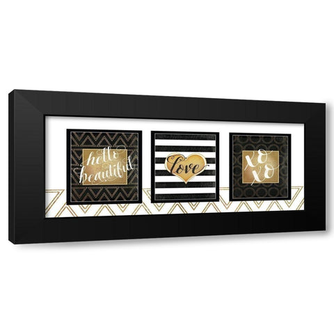 BW Gold Panel Black Modern Wood Framed Art Print by Pugh, Jennifer