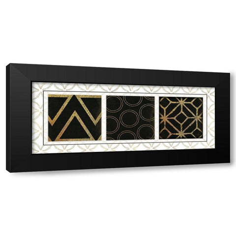 BW Gold Panel II Black Modern Wood Framed Art Print with Double Matting by Pugh, Jennifer