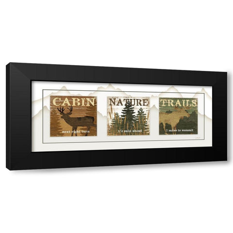 Cabin Panel Black Modern Wood Framed Art Print with Double Matting by Pugh, Jennifer