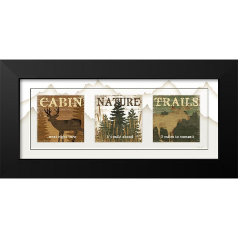 Cabin Panel Black Modern Wood Framed Art Print by Pugh, Jennifer