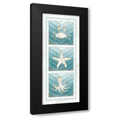 Coastal Panel Black Modern Wood Framed Art Print with Double Matting by Pugh, Jennifer