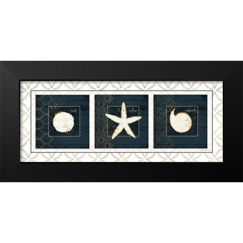 Coastal Panel III Black Modern Wood Framed Art Print by Pugh, Jennifer