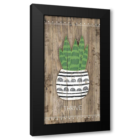 Thrive Black Modern Wood Framed Art Print by Pugh, Jennifer