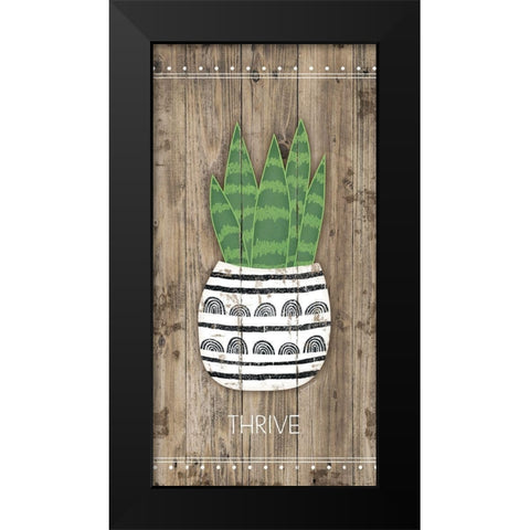 Thrive Black Modern Wood Framed Art Print by Pugh, Jennifer